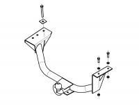 Фаркоп IZH-01 для ИЖ 2126 (ОДА) 1990-2005, Автос, нагрузка 800/50 кг. БЕЗ подрезки бампера от магазина ФаркопРос