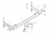 Фаркоп AU 04 для AUDI Q5 09.2008-12.2016, Автос, нагрузка 2400/75 кг. С подрезкой бампера от магазина ФаркопРос