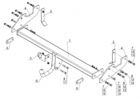 Фаркоп TY 40 для TOYOTA Hilux 2015-, Автос, нагрузка 2500/100 кг. БЕЗ подрезки бампера от магазина ФаркопРос