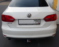 Фаркоп VW 32 для VOLKSWAGEN Jetta 2011-, Автос, нагрузка 1500/75 кг. С подрезкой бампера от магазина ФаркопРос