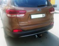 Фаркоп KI 31 для HYUNDAI Santa Fe 2018-/ KIA Sorento Prime (дизель), Автос, нагрузка 1500/75 кг. С подрезкой бампера от магазина ФаркопРос