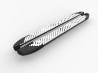 Пороги-подножки Sapphire для NISSAN NAVARA D23 2014+ г.в. от турецкого производителя Can Auto. Размер подножки: 183-194 см. Silver. Артикул: NINA.51.0000