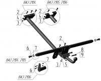 Фаркоп VAZ-36 для LADA 2101, 2103, 2106 1970-2006, Автос, нагрузка 800/50 кг. БЕЗ подрезки бампера от магазина ФаркопРос