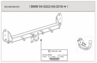 Оригинальный фаркоп WESTFALIA 303483600001 для BMW X4 G02 04/18- A40V от магазина ФаркопРос