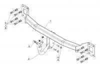 Фаркоп AU 05 для AUDI Q7 2007-2015, Автос, нагрузка 3500/140 кг. БЕЗ подрезки бампера от магазина ФаркопРос