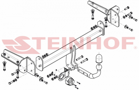 Фаркоп S-414 Subaru Levorg 2015- условно-съемное крепление шара от магазина ФаркопРос
