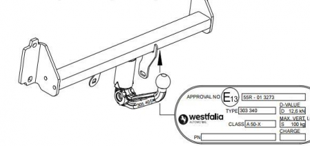 Оригинальный фаркоп 303339600001 для BMW X4 F26 2014-, Westfalia от магазина ФаркопРос