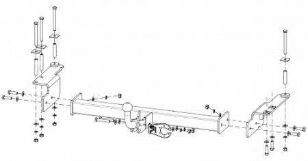 Фаркоп 28284212 Балтекс для LIFAN X60, 12-, шар A, 75/1500 от магазина ФаркопРос