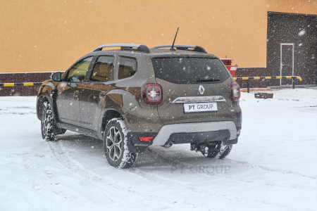 Фаркоп 07011501 PT Group для Renault Duster 2010-2021, Nissan Terrano 2014-, Renault Kaptur 2016- съемный квадрат от магазина ФаркопРос