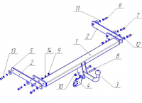 Фаркоп VW 23Z для Volkswagen Tiguan (оц.шар) кроссовер 2007-2015, Avtos от магазина ФаркопРос