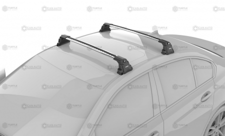 Багажник в штатные места Turtle AIR 3 Premium на BMW цвет серебристый от магазина ФаркопРос