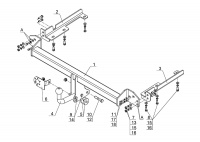 Фаркоп HN 05 для HONDA CR-V (2012-2016) от магазина ФаркопРос
