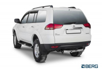 Фаркоп BERG для Mitsubishi Pajero Sport (нерж.) 2007-2020. Тип шара: F. Нагрузки: 2000/75 кг. Вес: 18 кг. БЕЗ выреза в бампере. Артикул - (F.4015.001) от магазина ФаркопРос