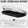 Багажный бокс на крышу Carl Steelman SPORT 2230*900*385 белый "карбон" с двухсторонним открытием + еврокрепление "краб"(об.540л) от магазина ФаркопРос