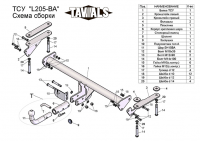 Фаркоп T-L205-BA для LAND ROVER FREELANDER 2 (LF) 2006-2015 г.в. (С БЫСТРОСЪЕМНЫМ ШАРОМ), Лидер Плюс от магазина ФаркопРос