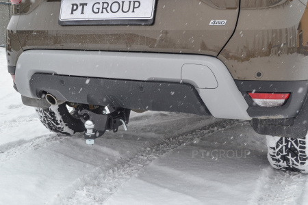 Фаркоп 07011501 PT Group для Renault Duster 2010-2021, Nissan Terrano 2014-, Renault Kaptur 2016- съемный квадрат от магазина ФаркопРос