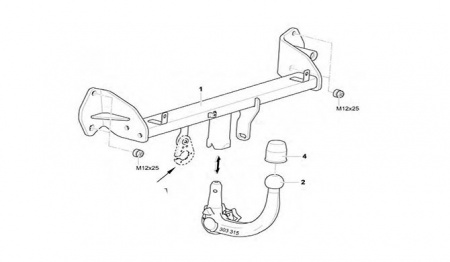 Оригинальный фаркоп 303317600001 для BMW 1-Series 2011-, Westfalia от магазина ФаркопРос