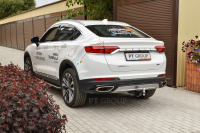 Быстросъемный фаркоп под квадрат для GEELY Tugella 2020-, БЕЗ подрезки бампера от магазина ФаркопРос