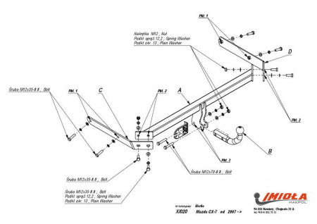 Фаркоп X.020 для Mazda CX-7 2007-2012, Imiola от магазина ФаркопРос