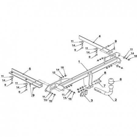 Фаркоп X 23 Auto Hak для Chevrolet Cruze седан 2009-, от магазина ФаркопРос