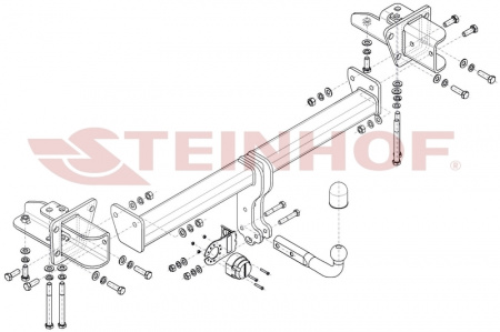 Фаркоп L-106 Steinhof для Land Rover Discovery V 2017-. Требуется подрезка бампера. Тип шара: A. от магазина ФаркопРос