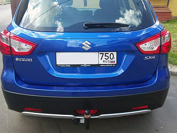 Фаркоп SZ 12 для SUZUKI SX 4 S-CROSS 2013-, Автос, нагрузка 1500/75 кг. БЕЗ подрезки бампера от магазина ФаркопРос