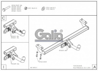 Фаркоп оцинкованный T042A для Toyota Rav4 2000-2006, Chery Tiggo 2006-2014, Vortex Tingo 2010-2013, шар A, Galia от магазина ФаркопРос