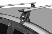 Багажник на крышу LUX, крепление за дверные проемы для Nissan Qashqai (J10) внедорожник 2007-2013 (БК1+дуги аэро-трэвэл 1,3м+КА LUX Qashqai07n) от магазина ФаркопРос