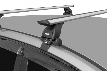 Багажник на крышу LUX, крепление за дверные проемы для Nissan Qashqai (J10) внедорожник 2007-2013 (БК1+дуги аэро-трэвэл 1,3м+КА LUX Qashqai07n) от магазина ФаркопРос