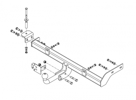 Фаркоп VAZ-69 Автос для Лада Kalina 2 / Kalina 2 Cross / Granta (рестайлинг) от магазина ФаркопРос