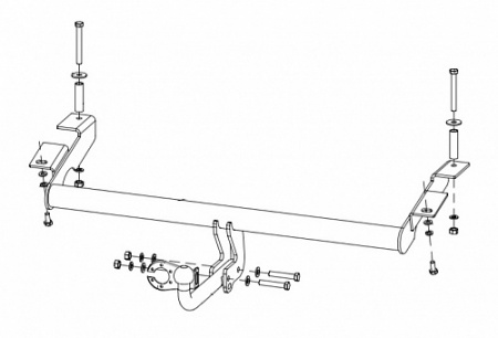 Фаркоп 27311412 Балтекс для ВАЗ 2123 CHEVROLET NIVA шар A 75/1250 в т.ч. Балтекс дляа/м с газовым оборудованием, 02- от магазина ФаркопРос