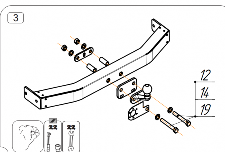 Фаркоп 3090-FL на Toyota Land Cruiser Prado 150, Lexus GX460 2009-, Oris Хром от магазина ФаркопРос