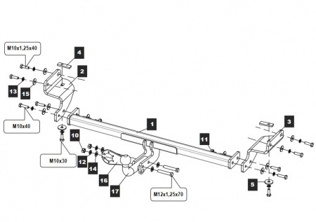 Фаркоп, 10320812, для HYUNDAI CRETA, 15 -, шар A, 75/1300 Балтекс от магазина ФаркопРос