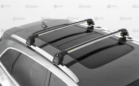 Багажник на интегрированные рейлинги Turtle Air 2 (комплект 2 шт.) модель 122 цвет серебристый от магазина ФаркопРос