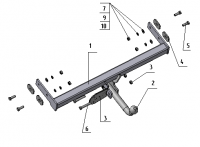 Фаркоп SA 01 для Samand седан 2006-Avtos от магазина ФаркопРос