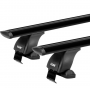 Багажник на крышу LUX, крепление за дверные проемы для Nissan Qashqai (J10) внедорожник 2007-2013 (БК1+дуги аэро-трэвэл черные 1,3м+КА LUX Qashqai07n) от магазина ФаркопРос