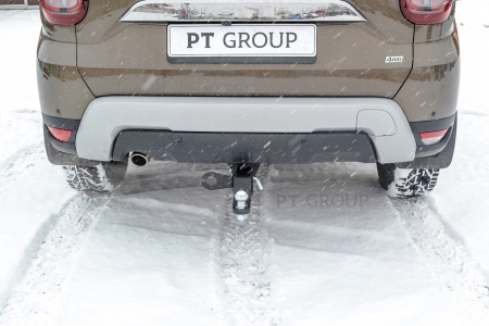 Фаркоп 07011501 PT Group для Renault Duster 2010-2021, Nissan Terrano 2014-, Renault Kaptur 2016- съемный квадрат от магазина ФаркопРос