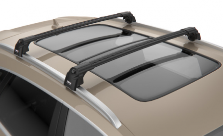 Багажник на интегрированные рейлинги Turtle Air 2 (комплект 2 шт.) модель 122 цвет черный от магазина ФаркопРос