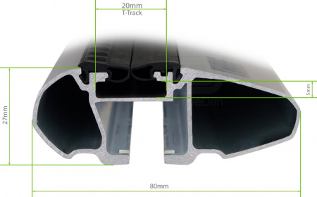 Комплект багажника Thule WingBar Evo NEW 135 Black. Аллюминевые дуги WingBar Evo (711420), черные, 135 см. Опоры Thule EVO (710410) с замками. от магазина ФаркопРос