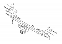 Фаркоп HY 29B для Hyndai Creta 2016-, Автос, нагрузка 1300/75 кг. БЕЗ подрезки бампера от магазина ФаркопРос