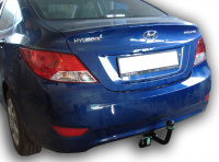 Фаркоп H219-A для HYUNDAI SOLARIS / KIA RIO (седан, хетчбек) (2010-2017), шар A, Лидер Плюс от магазина ФаркопРос