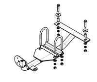 Фаркоп KI 11 для KIA Sportage I 2001-2004, Автос, нагрузка 750/50 кг. БЕЗ подрезки бампера от магазина ФаркопРос