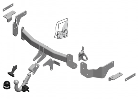 Brink 564300 Оригинальный фаркоп для Hyundai Santa FE 2012-2018 / Grand 2014-2018. Требуется вырез в бампере. Тип шара: BMA (фаркоп съемный). от магазина ФаркопРос