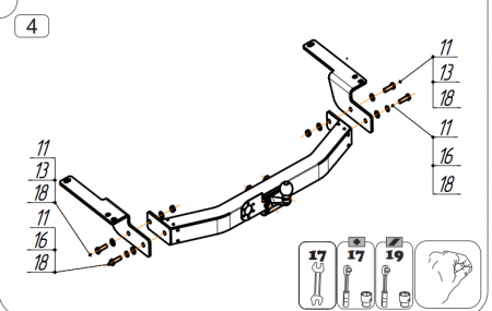 Фаркоп 3090-FL на Toyota Land Cruiser Prado 150, Lexus GX460 2009-, Oris Хром от магазина ФаркопРос