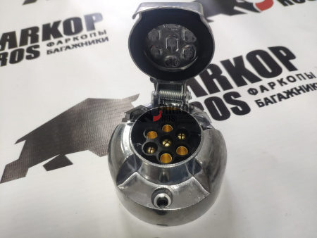 Розетка 7 пин силумин (хром) от магазина ФаркопРос