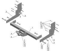 Фаркоп GAZ-10 Автос для ГАЗ 330232(фермер), NEXT (A22R22 бортовая) от магазина ФаркопРос