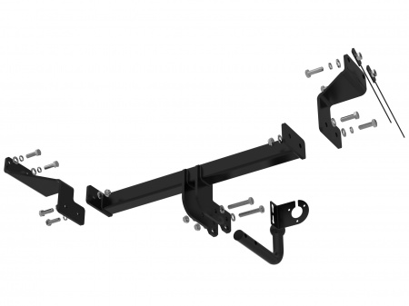 Фаркоп S23.10A на SWM G05 PRO 2022-/ СВМ Г05 ПРО 2022-. Невидимый вырез в бампере. Масса ТСУ - 10 кг. Нагрузки: 75/750-1200*. (БЕЗ электрики) от магазина ФаркопРос