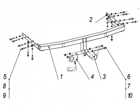 Фаркоп 3986-A для Ford Fiesta sedan / хэтчбек 2015-2019, Oris от магазина ФаркопРос