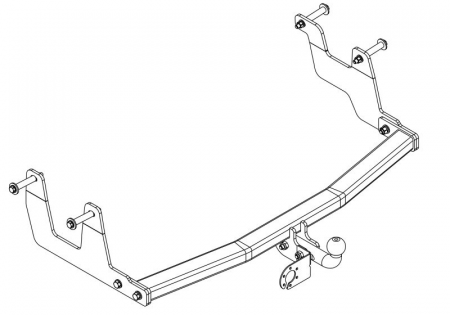 Фаркоп RN 17 для RENAULT Dokker 2017-, Автос, нагрузка 1200/75 кг. БЕЗ подрезки бампера от магазина ФаркопРос