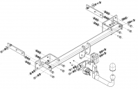Фаркоп M.049 для Mercedes GLA-Class X156 2014-2020, вкл.4Matic, вкл. AMG-пакет, Mercedes CLA-Class c117 2013-2019 без подрезки бампера, Imiola от магазина ФаркопРос